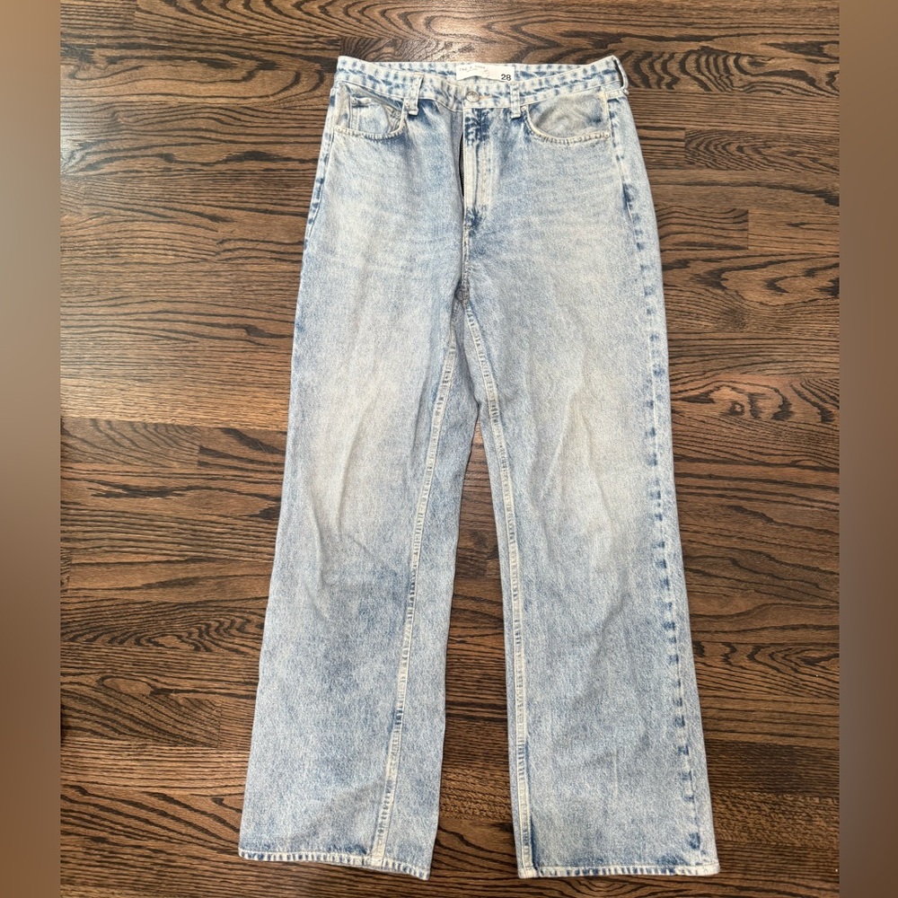 Rag & Bone Miramar Shea Relaxed Straight Pants Cotton Terry Riverly Women's 28